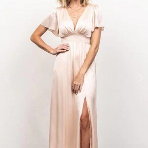 Baltic Born Prague Satin Maxi Dress | Champagne